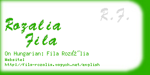 rozalia fila business card